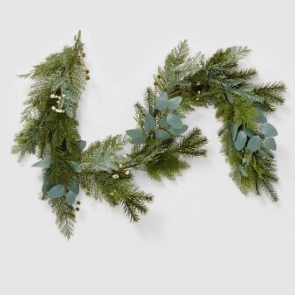 Threshold designed with Studio McGee‎ Mixed Green Holiday Artificial Garland